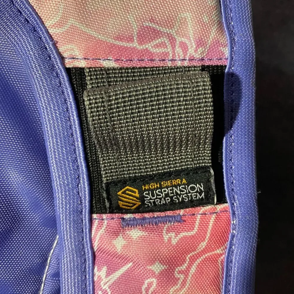 High Sierra Loop Backpack Unicorn Clouds Pink Purple Girls School Travel